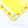 mailing din plastic cu bule galbene pentru haine